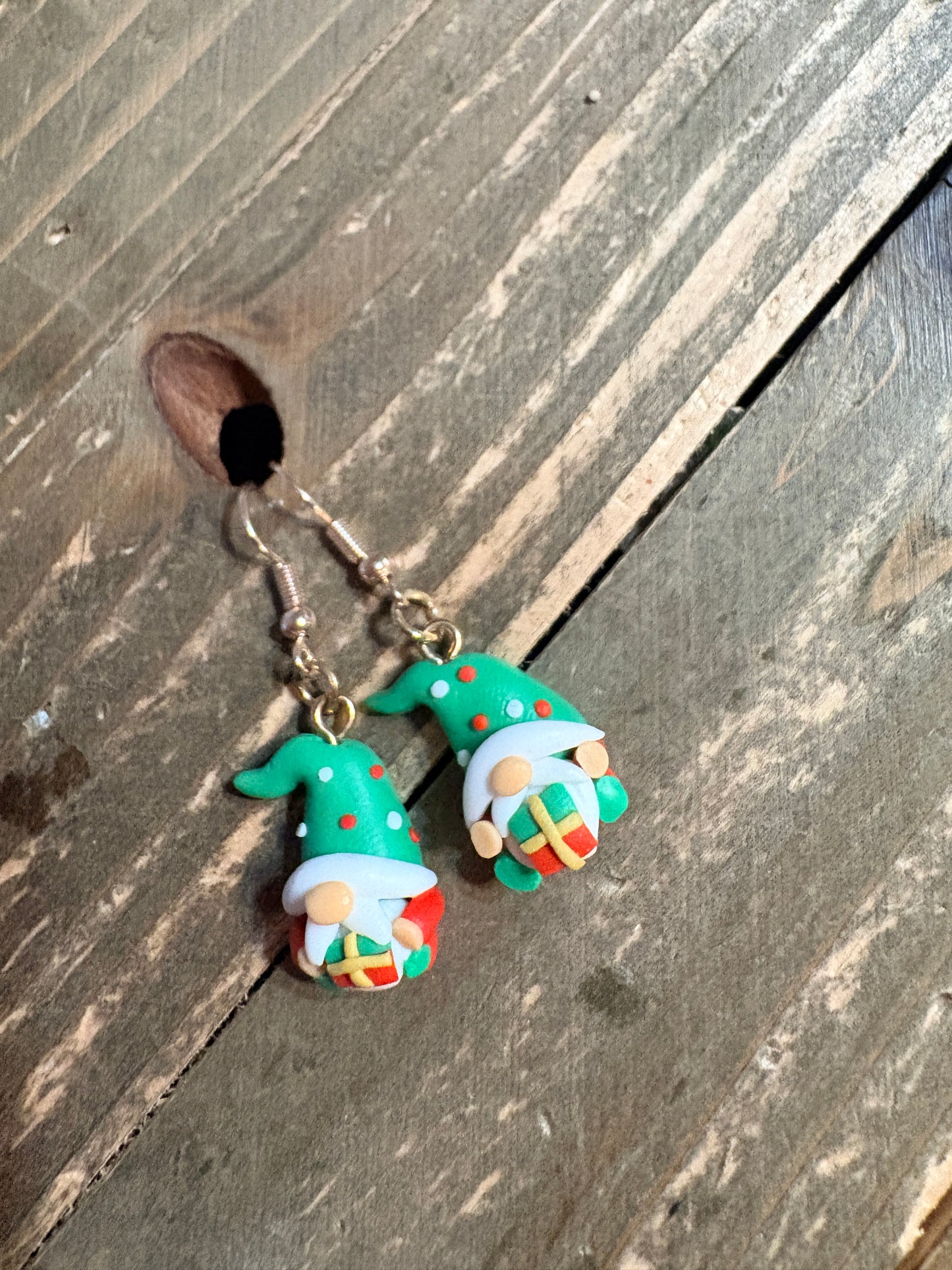 Mini Christmas Gnome Clay Earrings – Festive Holiday Charm Collection (6 Styles!)