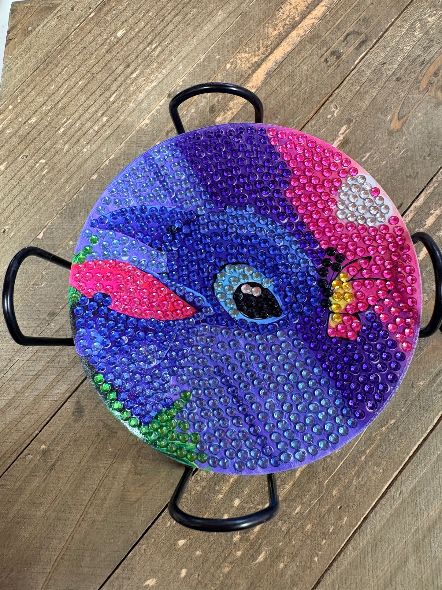 Stitch Diamond Art Coaster Set | Handmade Sparkling | Set of 8