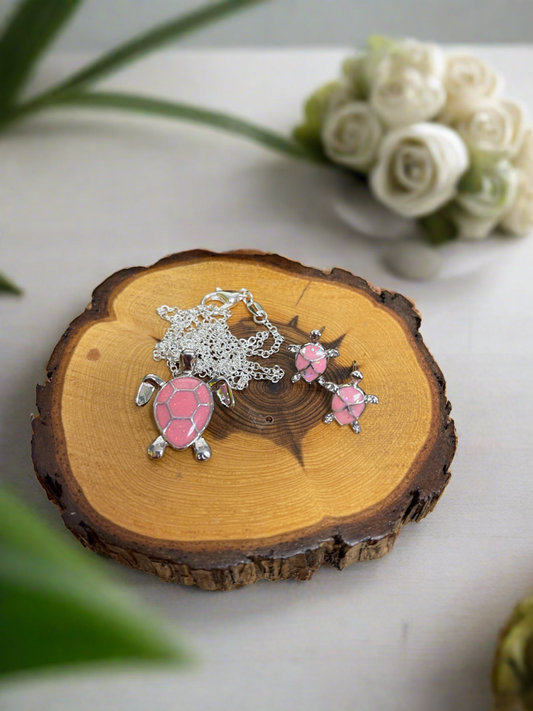 Pink Sea Turtle Jewelry Set (includes necklace &amp; earrings)Pink tiful of LOVE