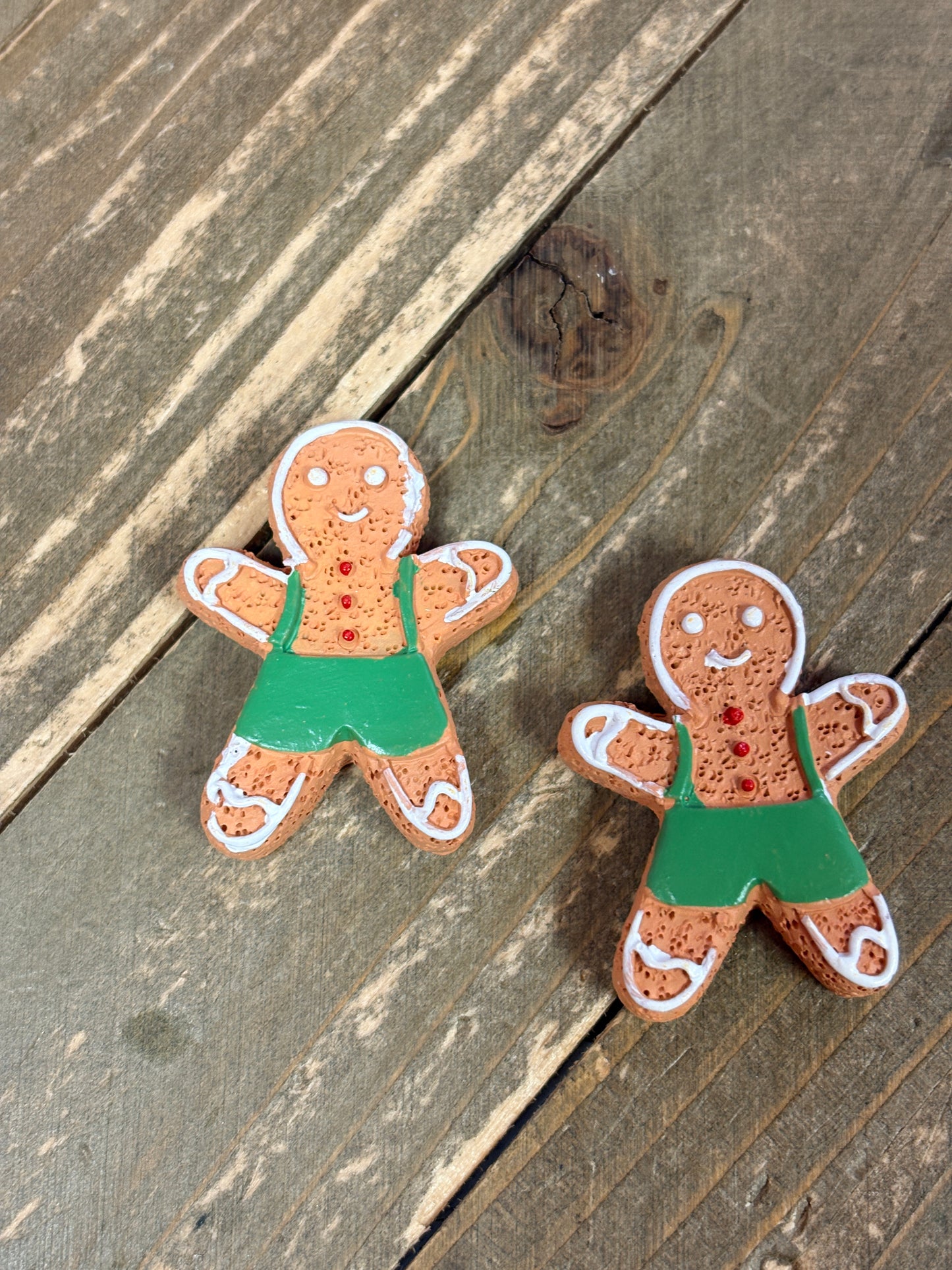 Gingerbread Boy Stud Earrings – Festive Resin Christmas Jewelry