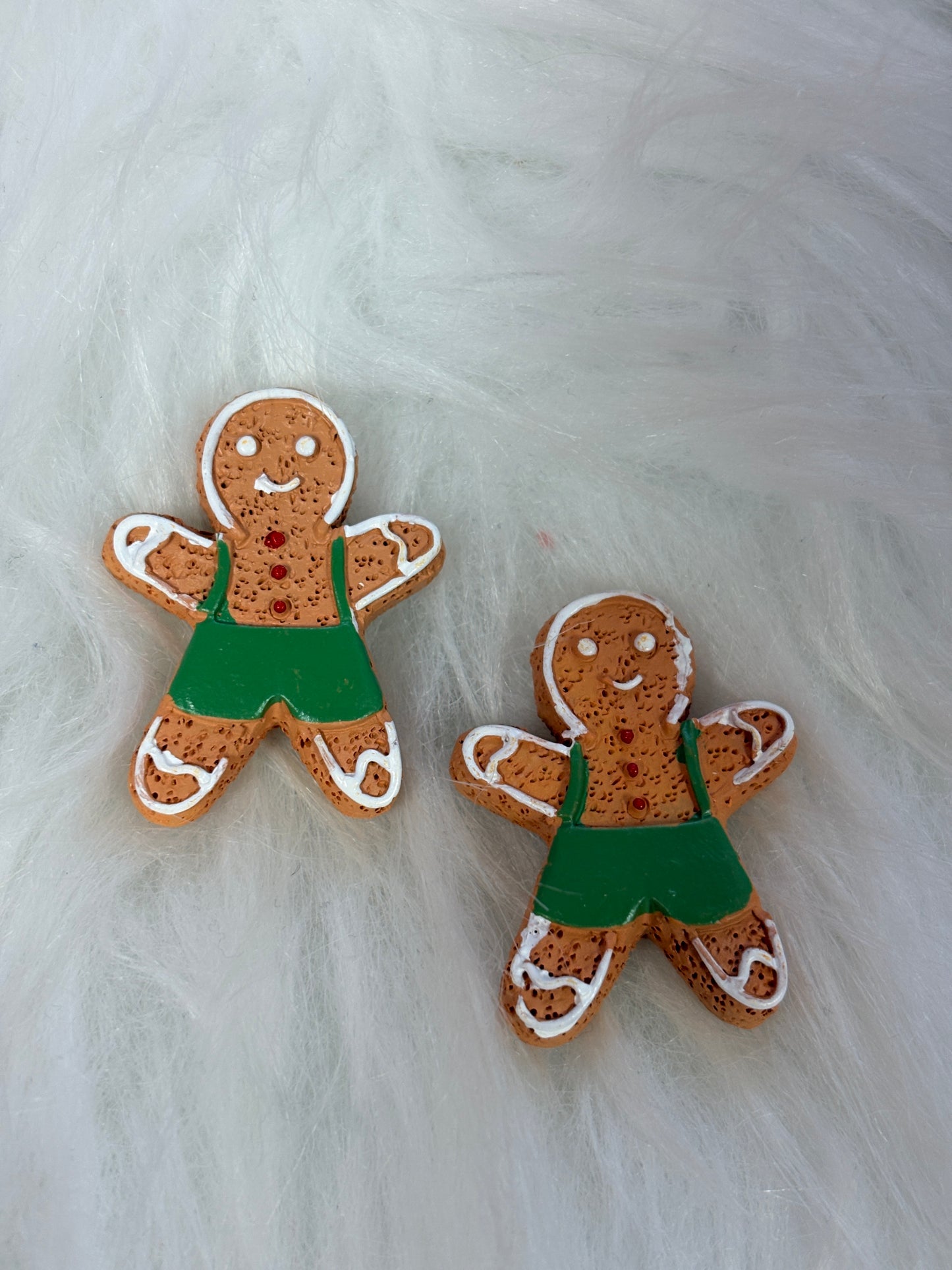 Gingerbread Boy Stud Earrings – Festive Resin Christmas Jewelry