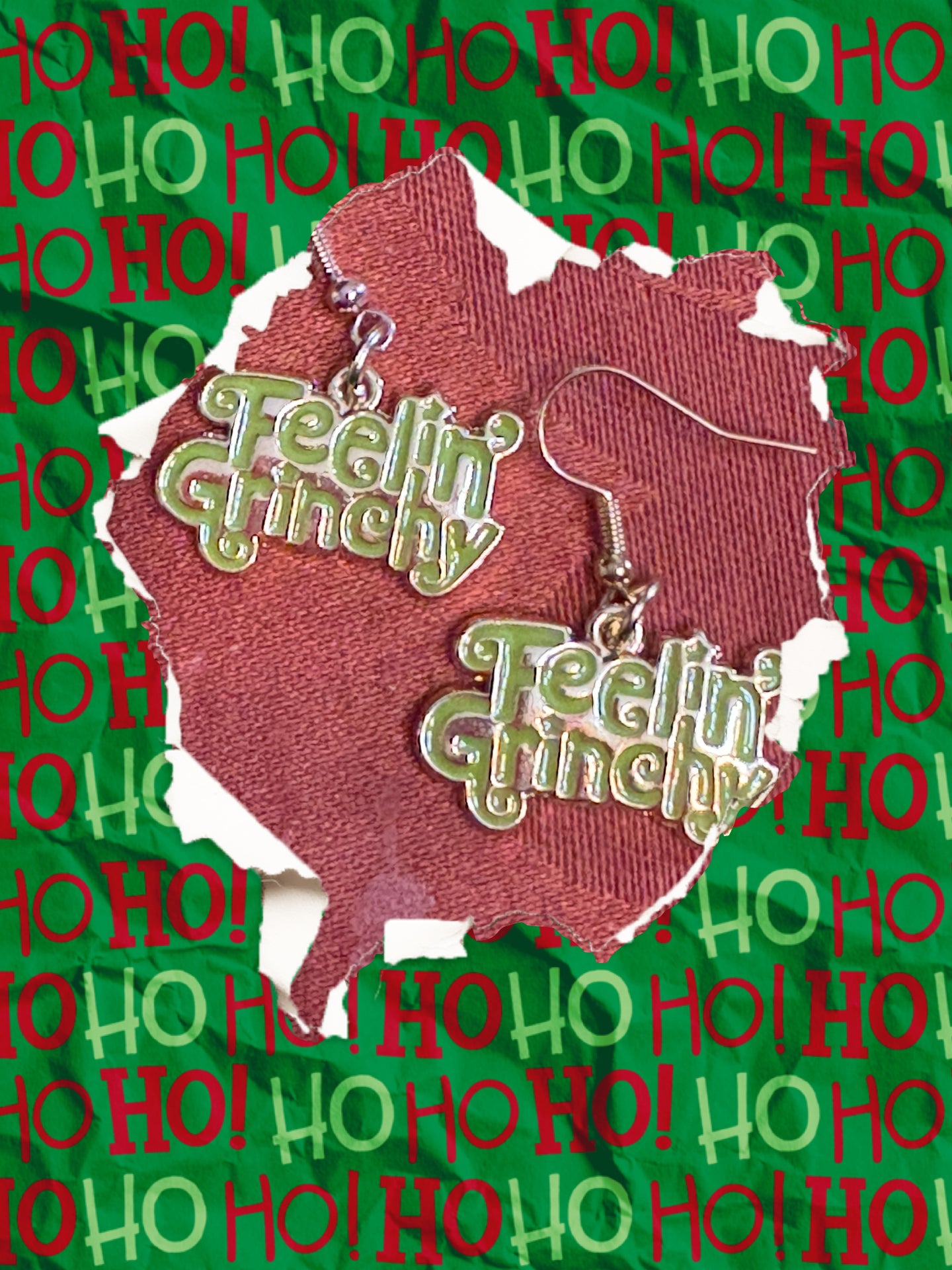 Feelin’ Grinchy Holiday Earrings – Festive Green Statement Dangles