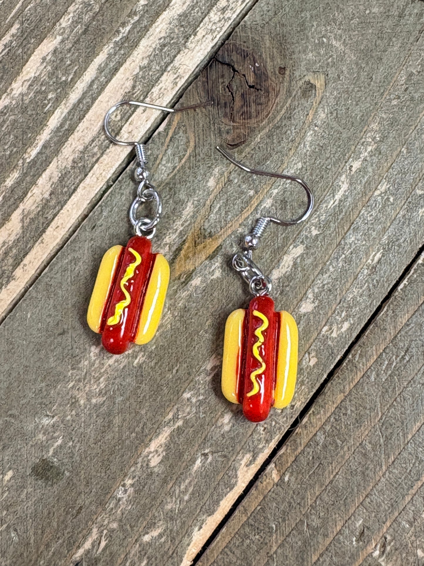 Hot Dog Dangle Earrings – Fun Foodie Resin Jewelr