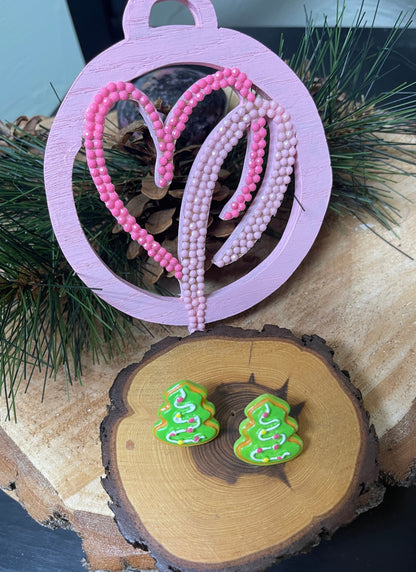 Christmas Cookie Tree Stud Earrings