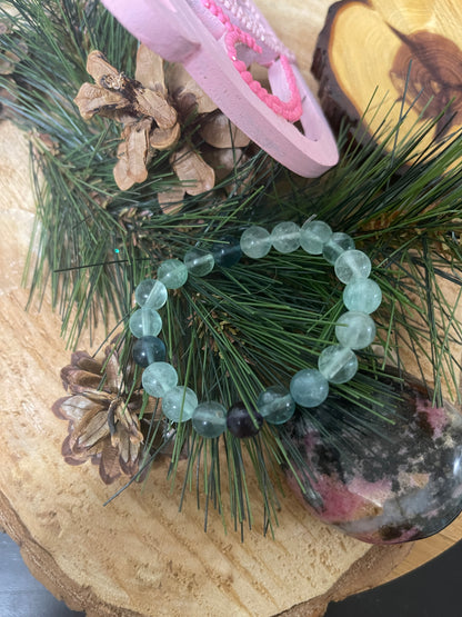Green Fluorite Beaded Elastic/Stretch BraceletPink tiful of LOVE