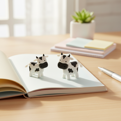 Barnyard Cow Stud Earrings – Cute Plastic Farm Animal Jewelry