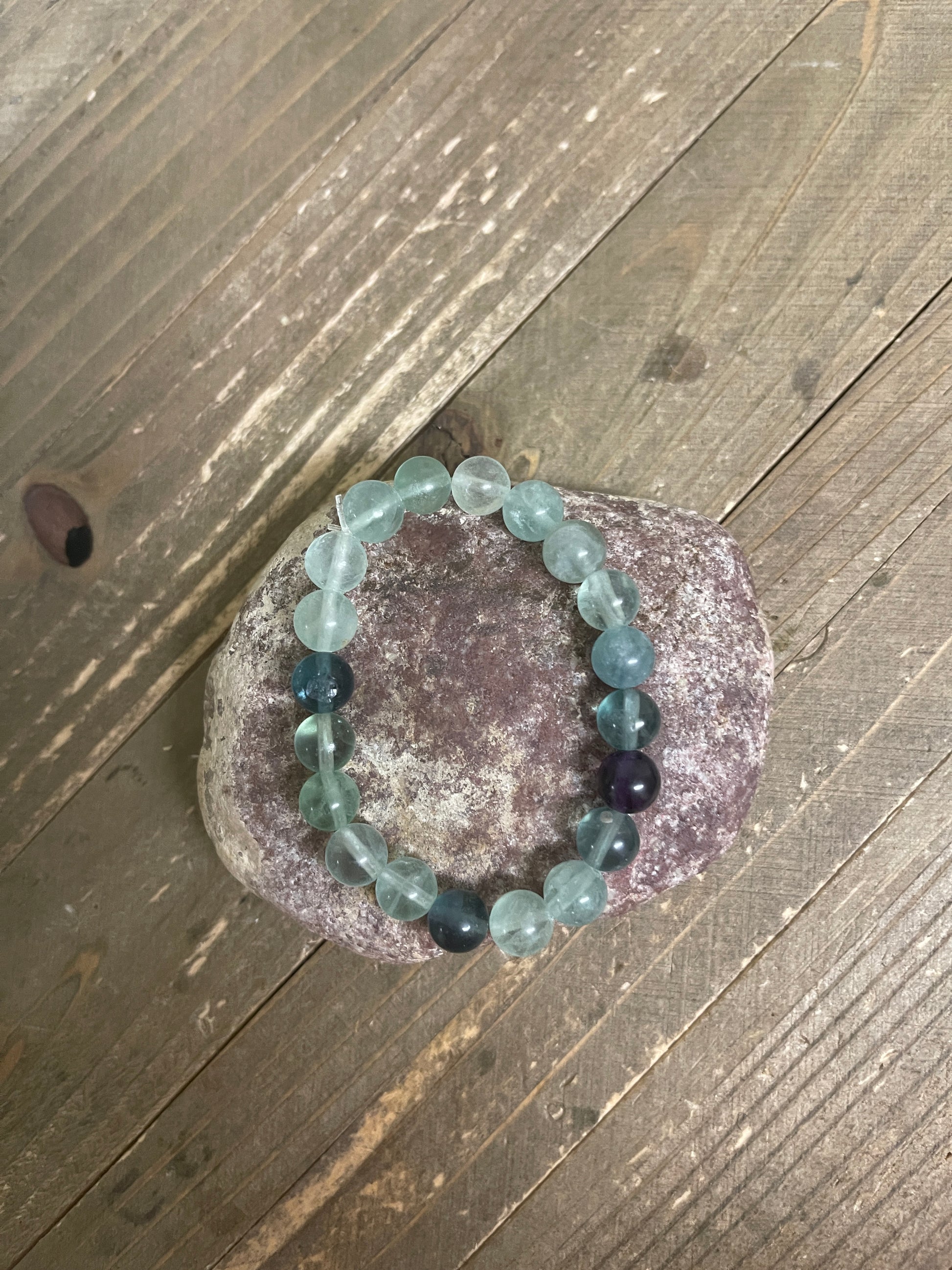 Green Fluorite Beaded Elastic/Stretch BraceletPink tiful of LOVE