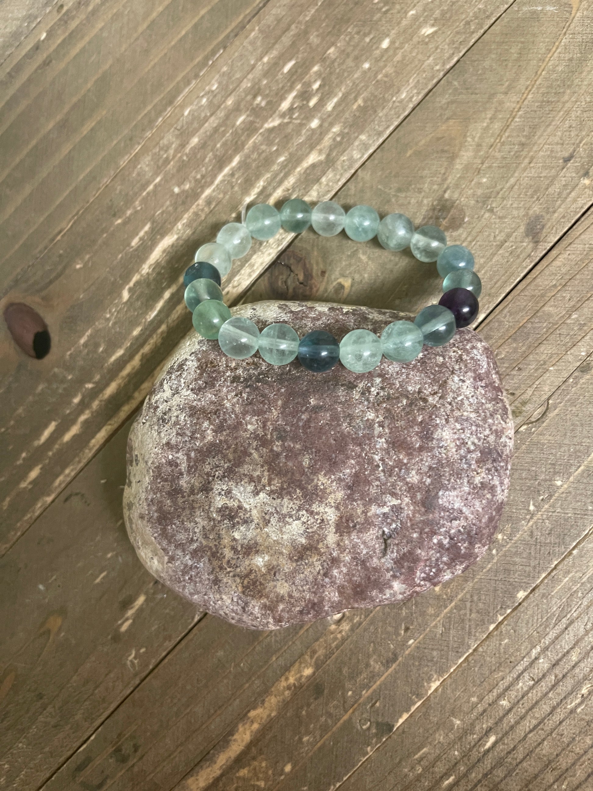 Green Fluorite Beaded Elastic/Stretch BraceletPink tiful of LOVE