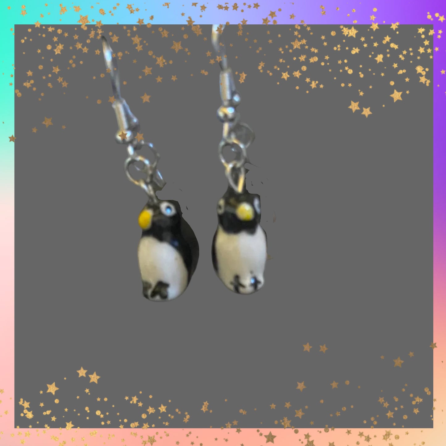 Ceramic Penguin Dangle Earrings – Winter Wonderland Charm Jewelry