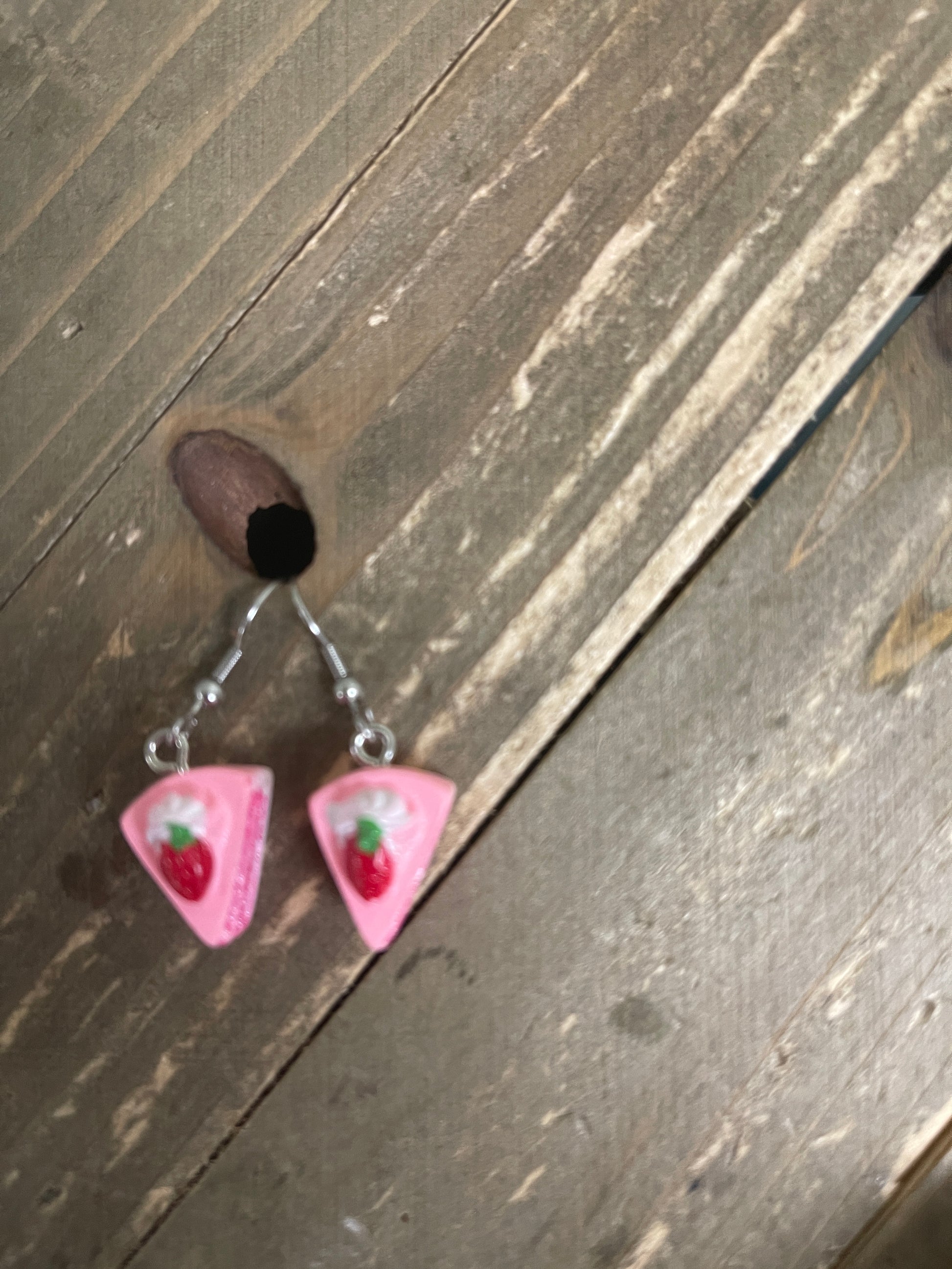Strawberry Layered Cake Wire EarringsPink tiful of LOVE