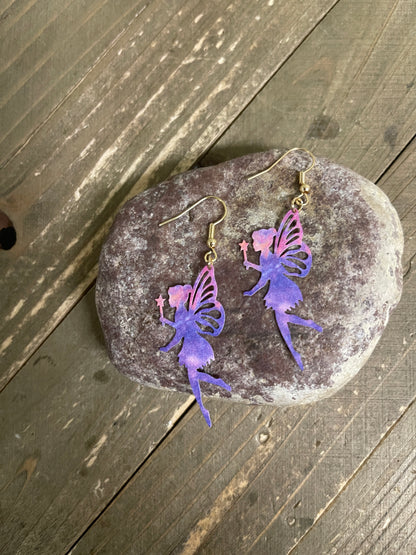 Purple and Pink Fairy Wire EarringsPink tiful of LOVE