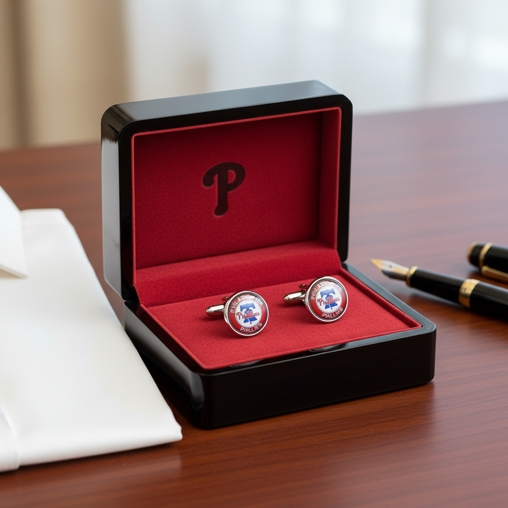 Phillies Baseball Glass Stud Earrings | 12mm Handmade Fan Jewelry