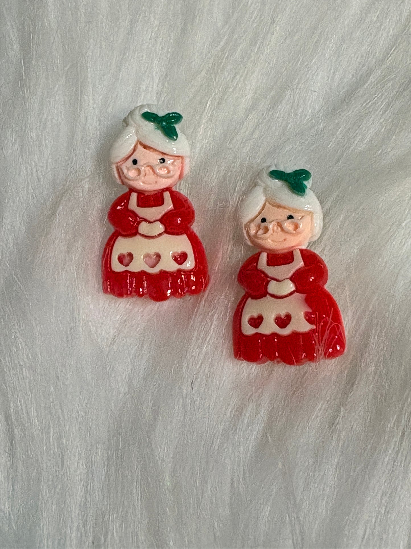 Magic of the Christmas Season Mrs. Claus Stud Earrings