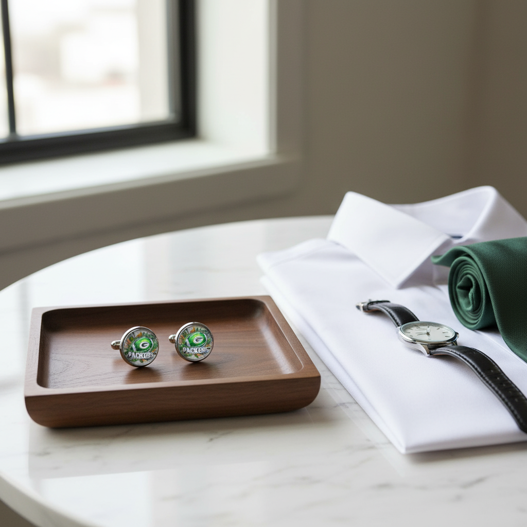 Packers Football Splatter Glass Stud Earrings | 12mm Handmade Fan Jewelry