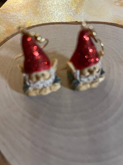 Glitter Gnome Charm Wire earringsPink tiful of LOVE