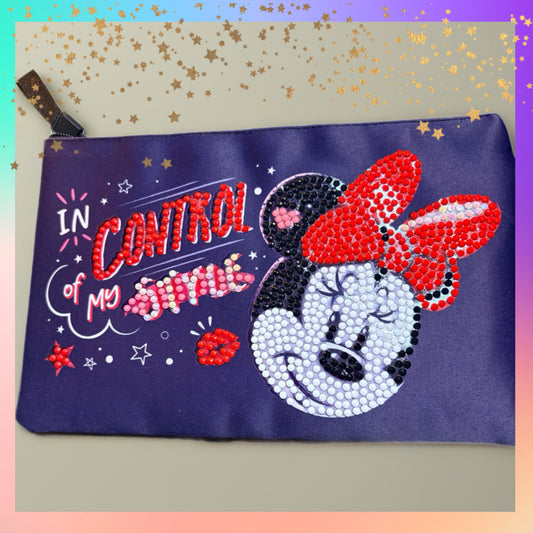 Diamond Art Minnie Mouse Pencil Makeup Bag