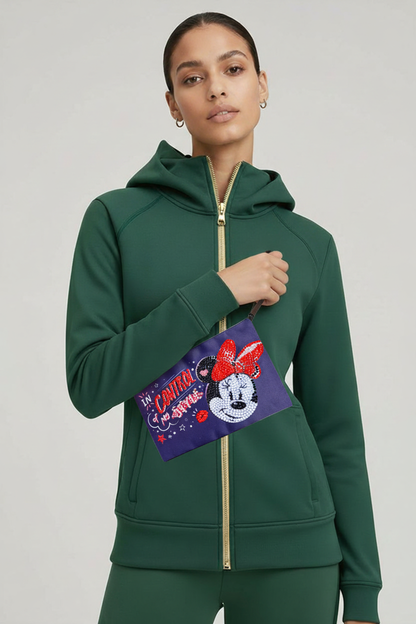 Diamond Art Minnie Mouse Pencil Makeup Bag