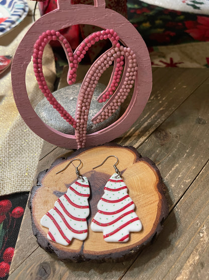 Christmas Tree Cookie Wire Earrings