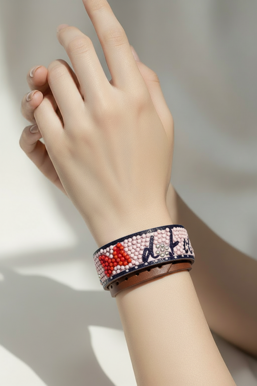 Set of 3 Minnie-Inspired Rhinestone Bracelets – Sparkly Statement Stack