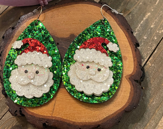 Christmas Santa Teardrop Wire EarringsPink tiful of LOVE