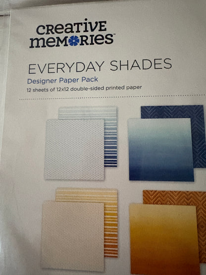 Creative Memories Everyday Shades Designer Paper Pack