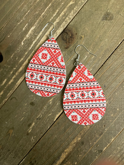 Christmas Teardrop Assorted Wire EarringsPink tiful of LOVE