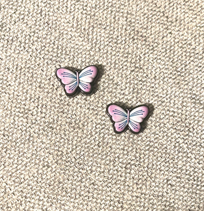 Vibrant Purple, outline in black Butterfly EarringsPink tiful of LOVE