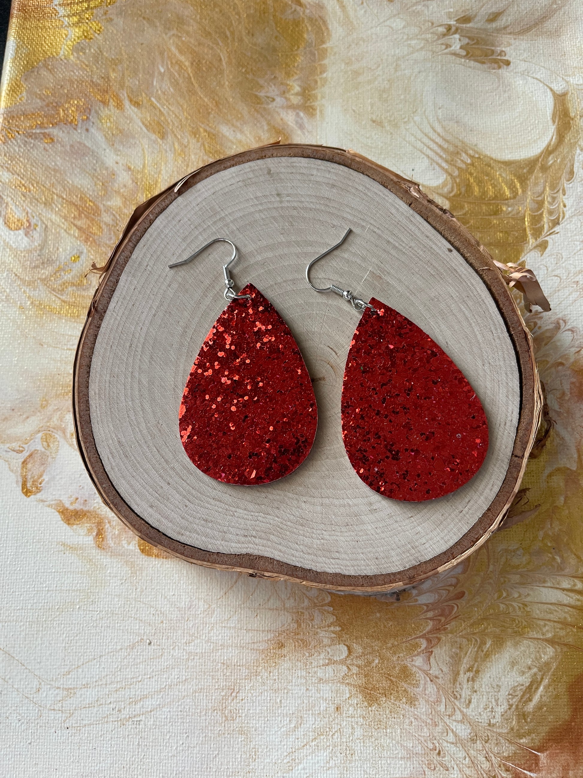 Christmas Teardrop Assorted Wire Earrings-2Pink tiful of LOVE
