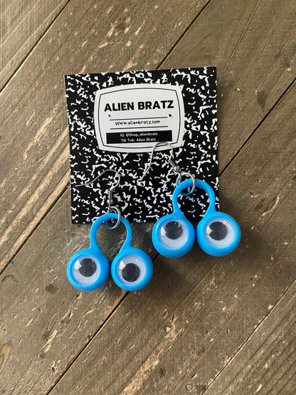 Blue Funky Eyes Wire EarringsPink tiful of LOVE