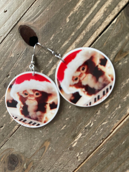 Christmas Gremlins Gizmo Wire Earrings