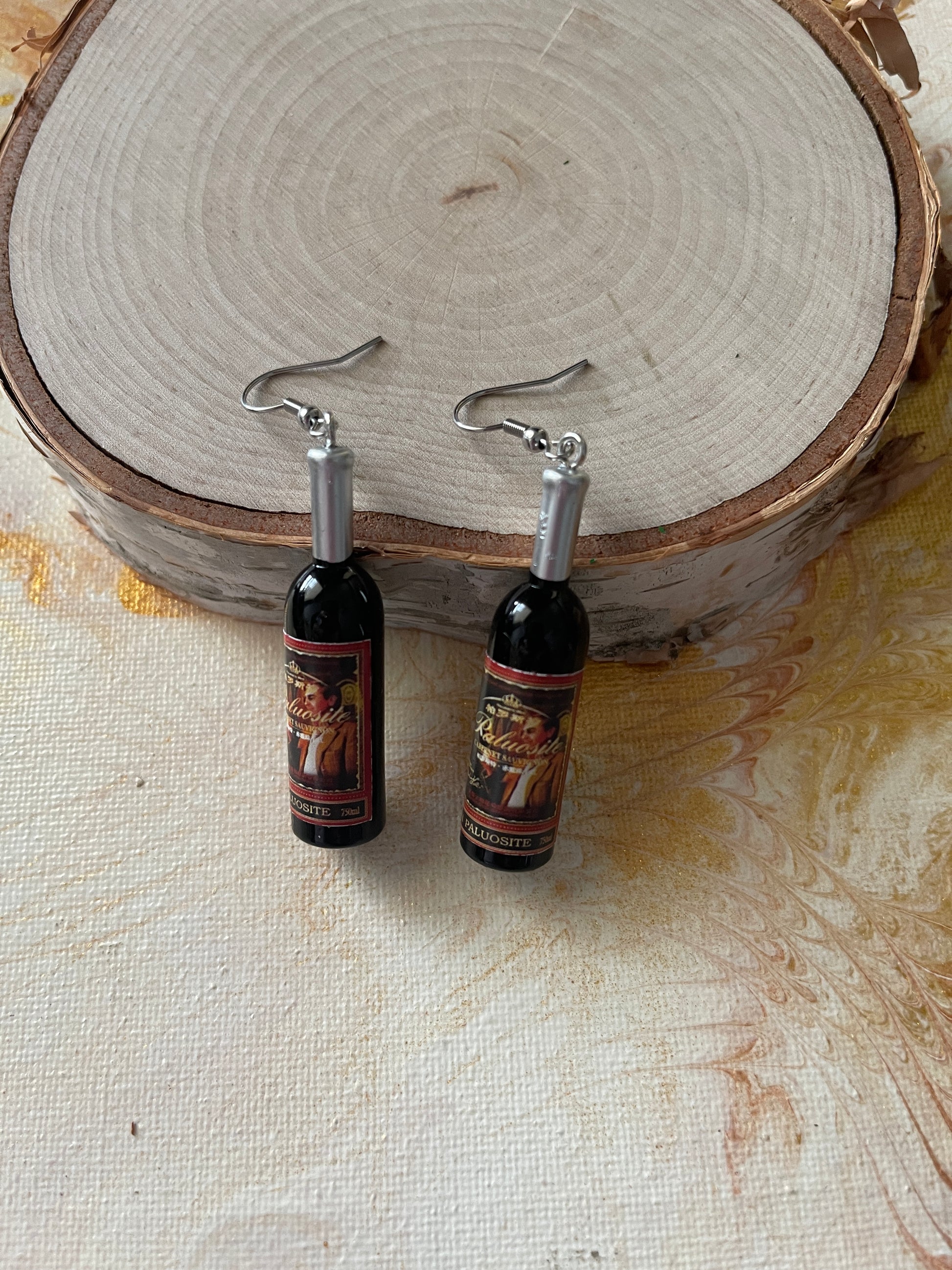 Wine Bottle EarringsPink tiful of LOVE
