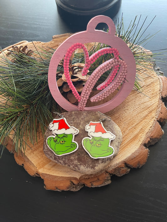 Grinch Wire EarringsPink tiful of LOVE