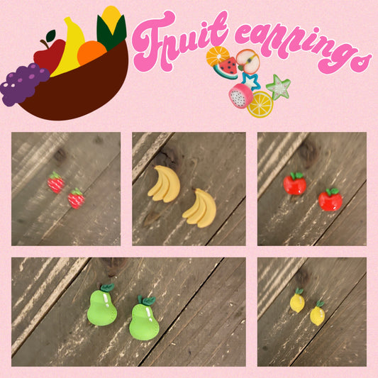 FRUITY Earrings (5 fruit to choose from)-1Pink tiful of LOVE