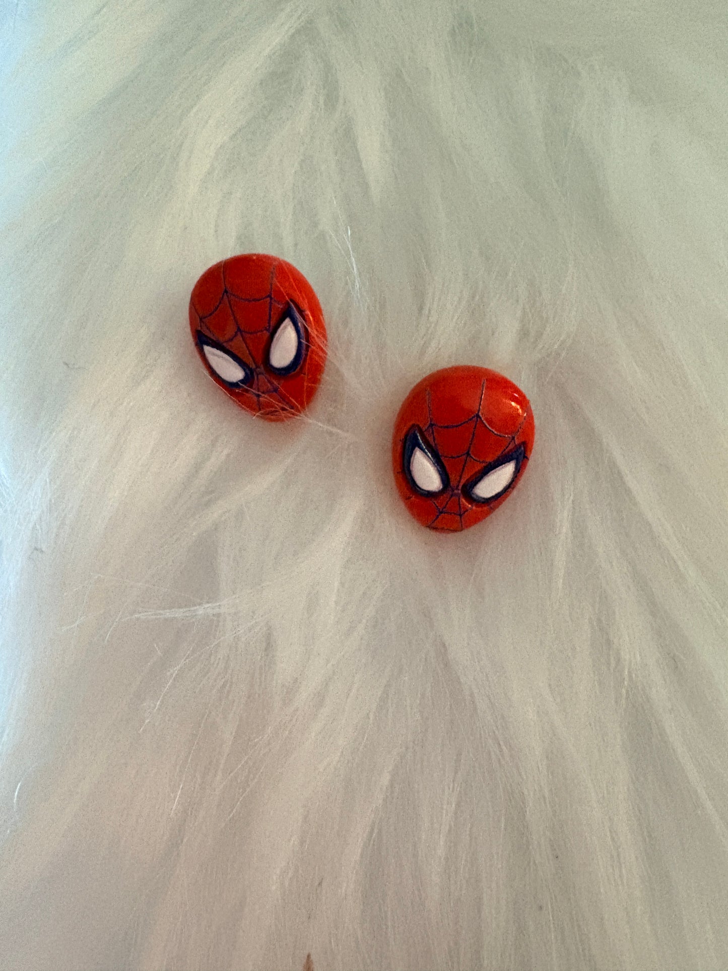Spider‑Man Stud Earrings – Red Superhero Mask Earrings