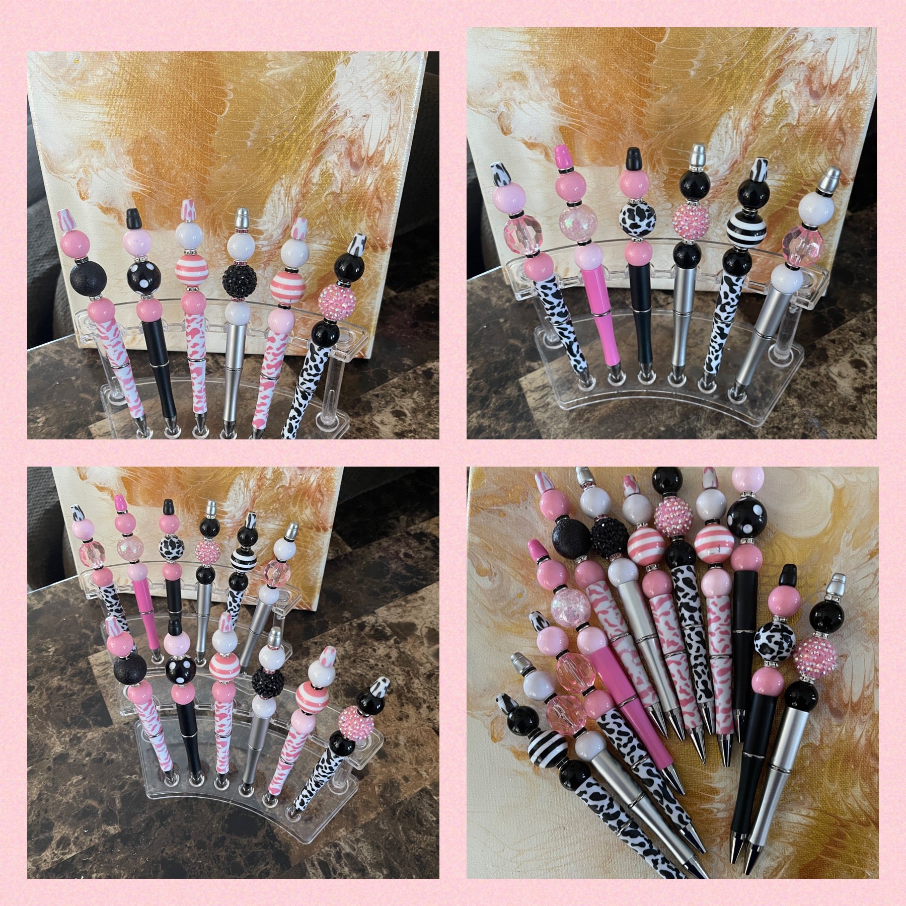 Pink and Love Collection Beadabled PensPink tiful of LOVE