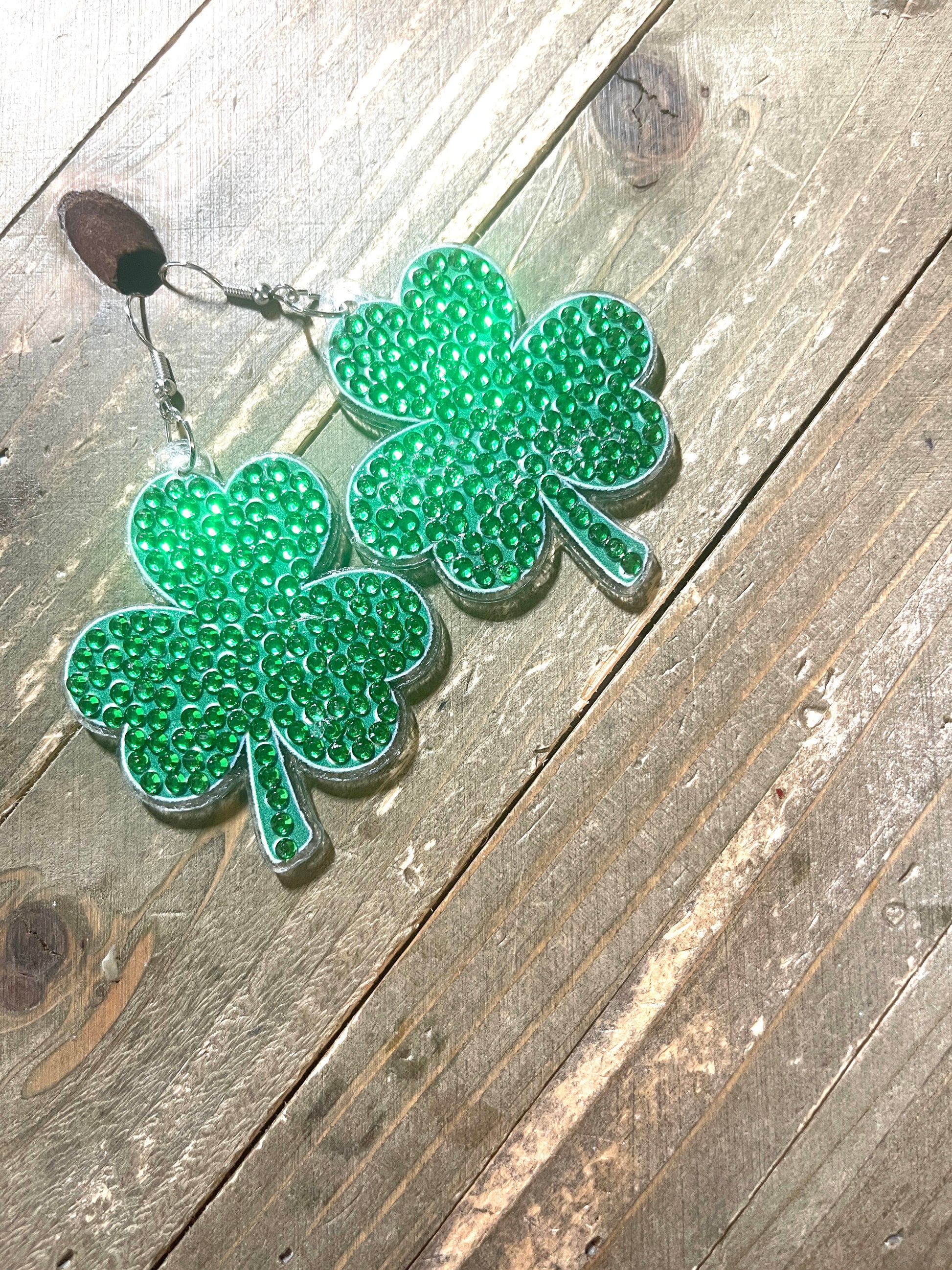 St. Patrick's Day Diamond Painting Wire Earrings (4 to choose)Pink tiful of LOVE