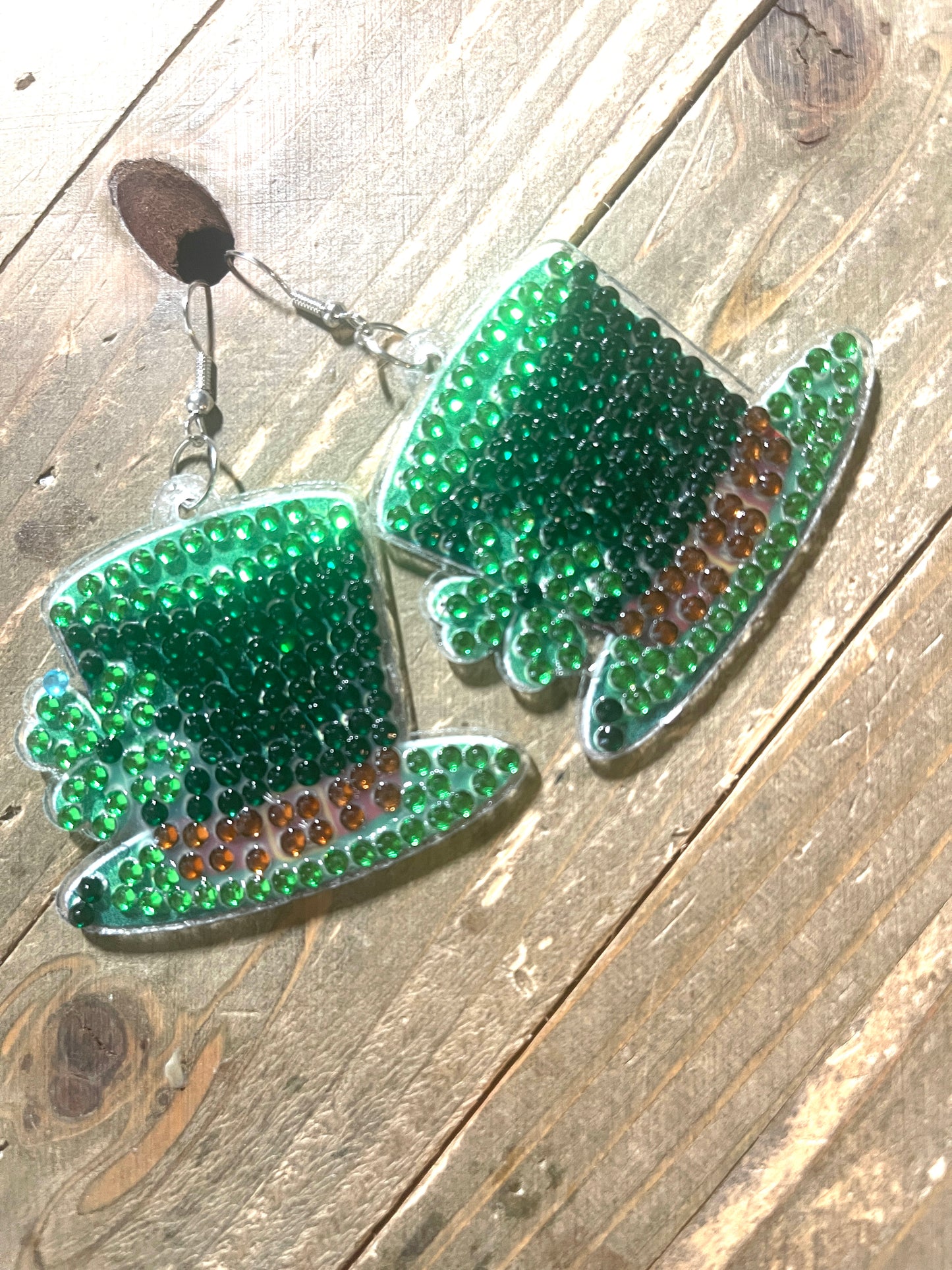 St. Patrick's Day Diamond Painting Wire Earrings (4 to choose)Pink tiful of LOVE