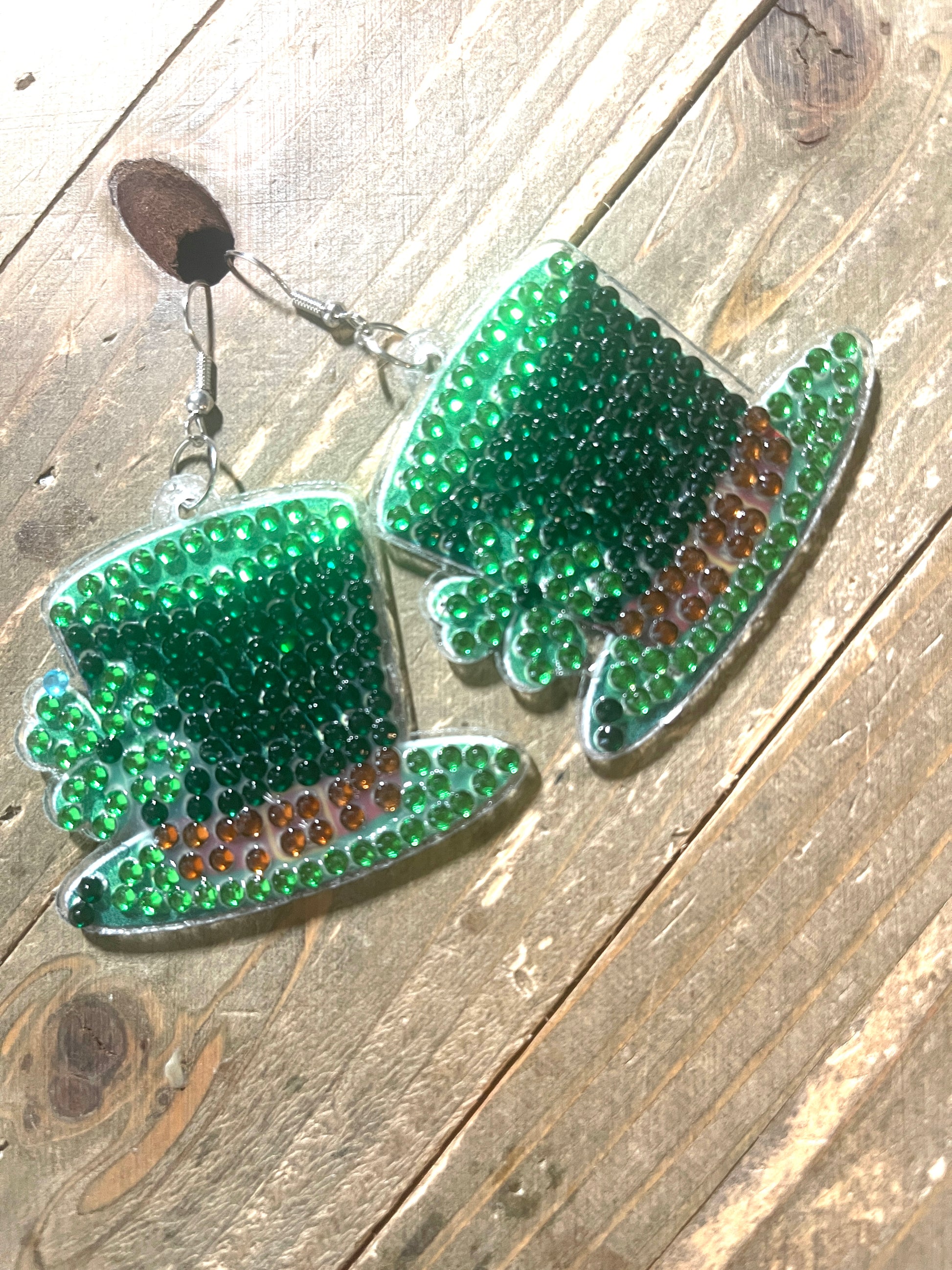 St. Patrick's Day Diamond Painting Wire Earrings (4 to choose)Pink tiful of LOVE