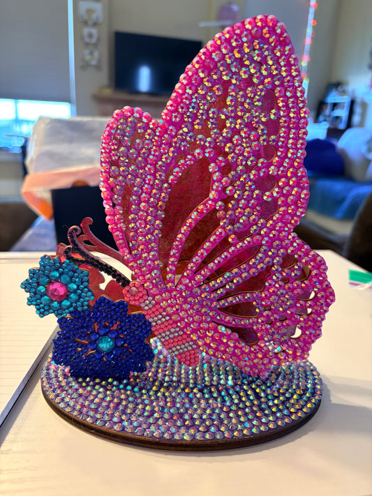 Diamond Art Table Decor Handmade Rhinestone Art Sparkle Home Display