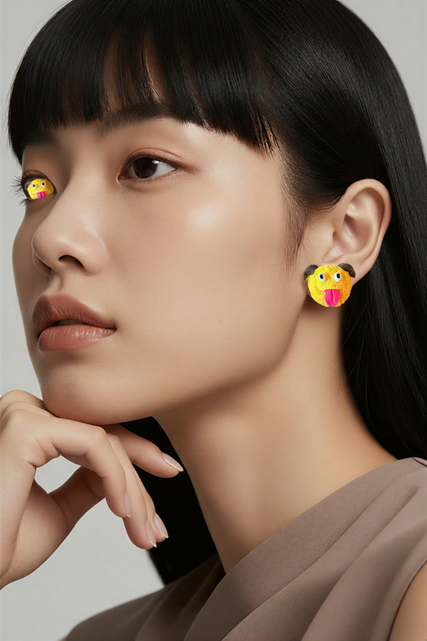 Cute & Colorful Monster Stud Earrings – Goofy Mini Creature Earrings