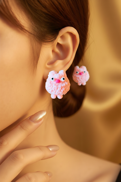 Cute & Colorful Monster Stud Earrings – Goofy Mini Creature Earrings