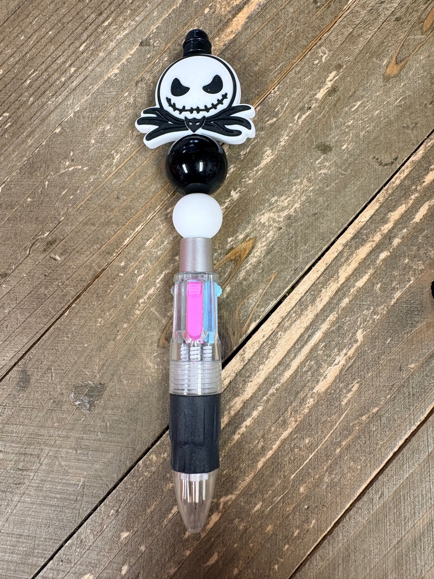 Jack Skellington Multi-Ink Beadable Pen – Spooky Cute Character Pen