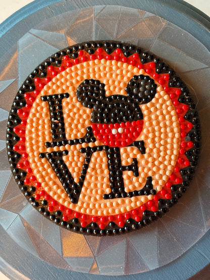 MIckey & Minnie  Diamond Art Coaster Set (set of 5)