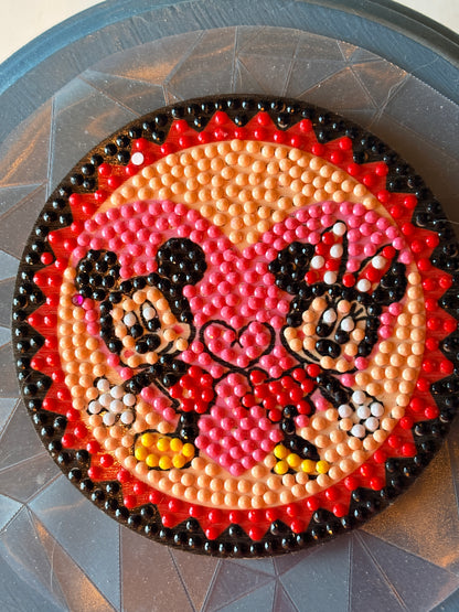 MIckey & Minnie  Diamond Art Coaster Set (set of 5)