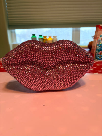 Pink Lips Diamond Art Statment Piece