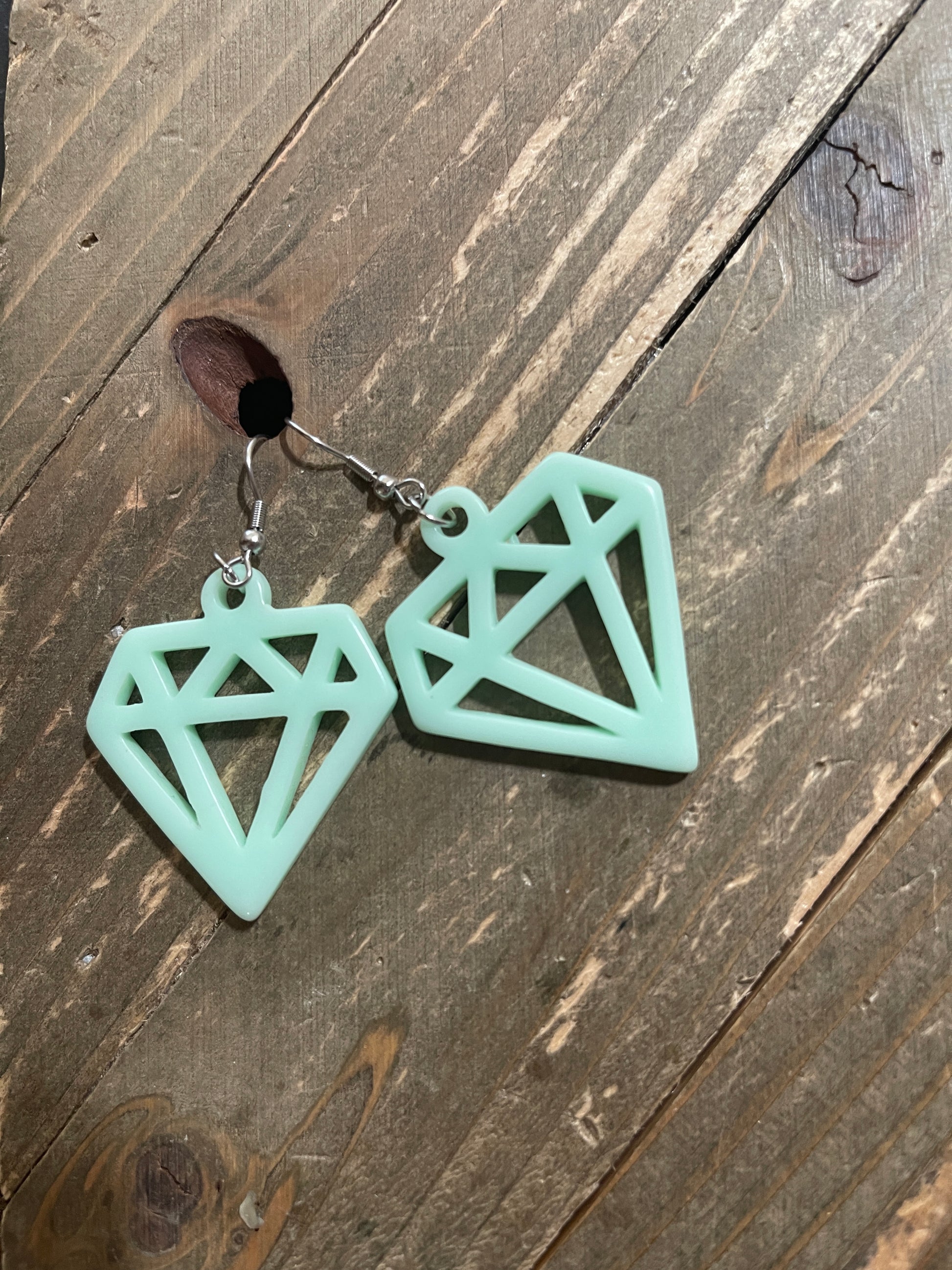 Geometric Acrylic Wire Earrings-4Pink tiful of LOVE