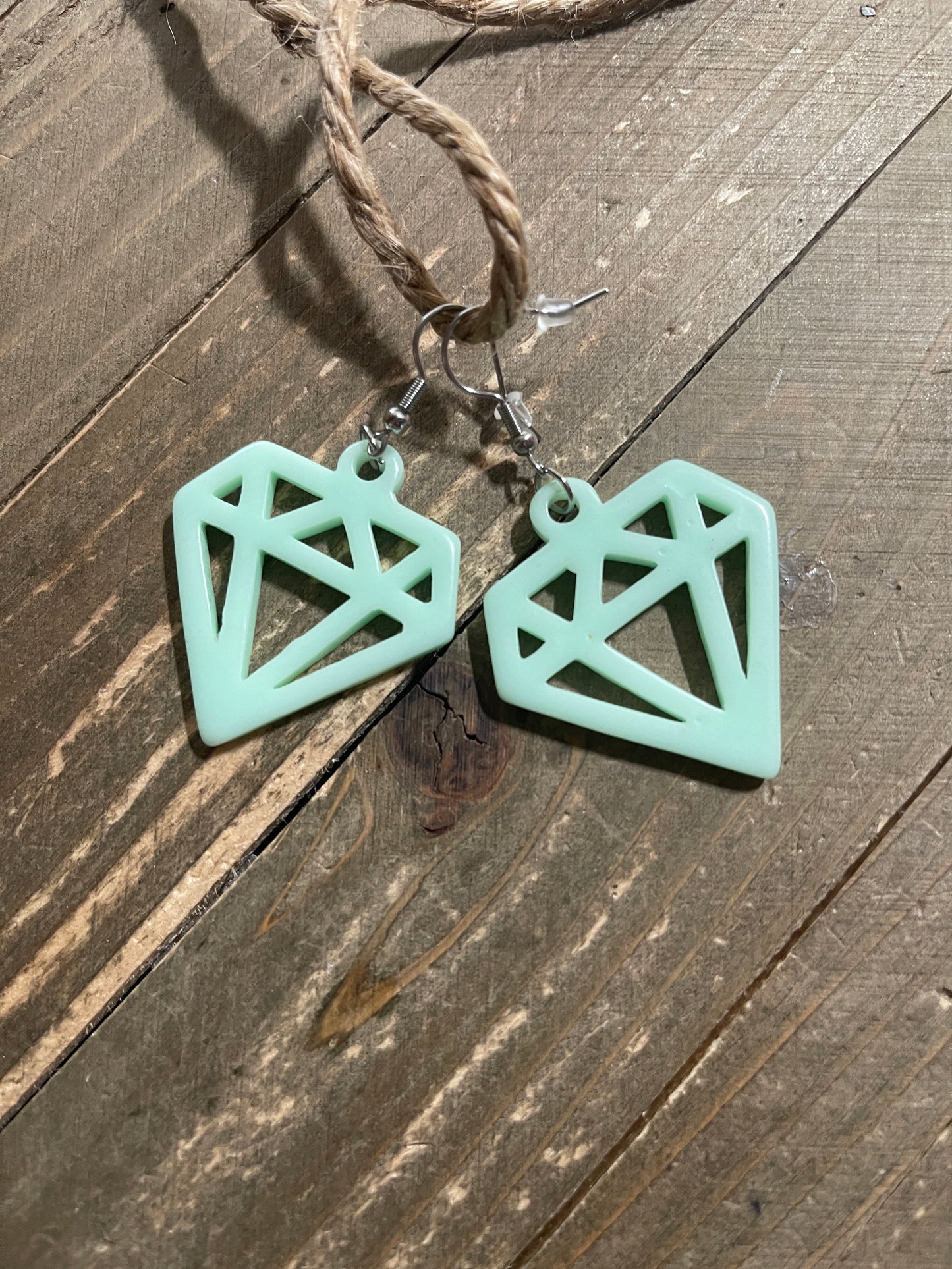 Geometric Acrylic Wire Earrings-4Pink tiful of LOVE