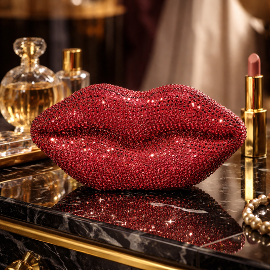 Pink Lips Diamond Art Statment Piece