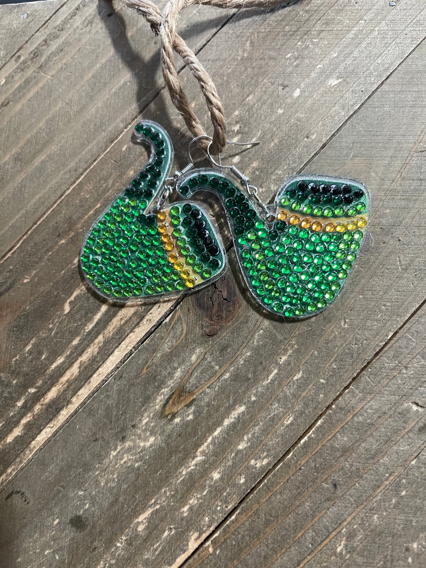 St. Patrick's Day Diamond Painting Wire Earrings (3 to choose)