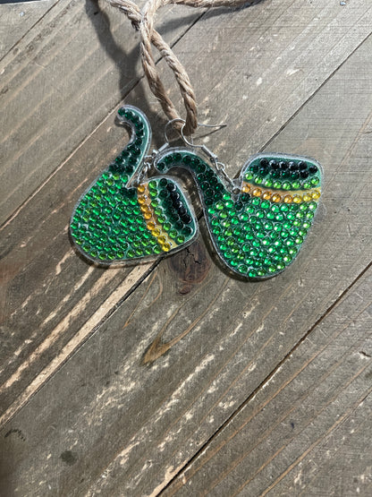 St. Patrick's Day Diamond Painting Wire Earrings (3 to choose)Pink tiful of LOVE